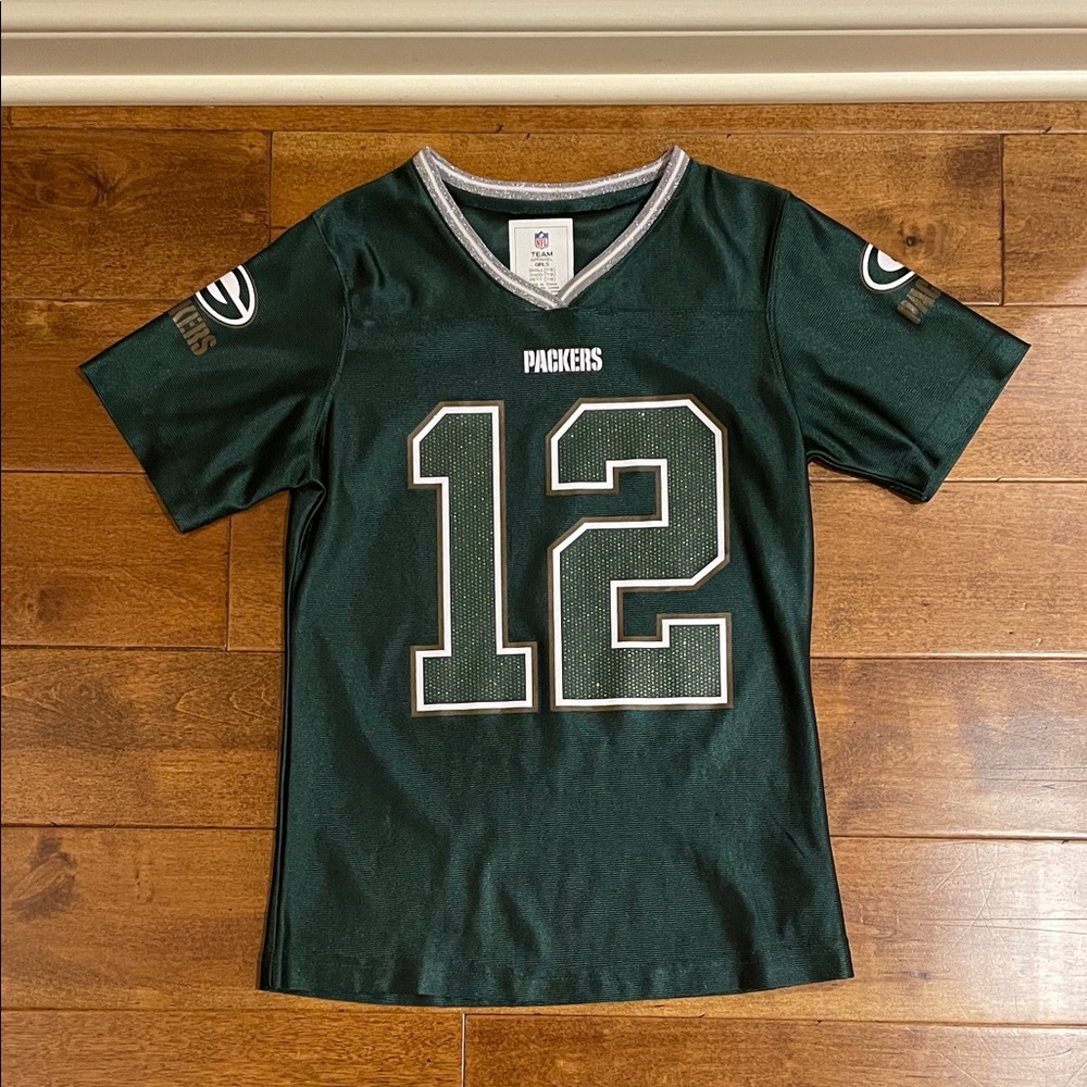 Girl’s Aaron Rodgers #12 Packers Football Jersey